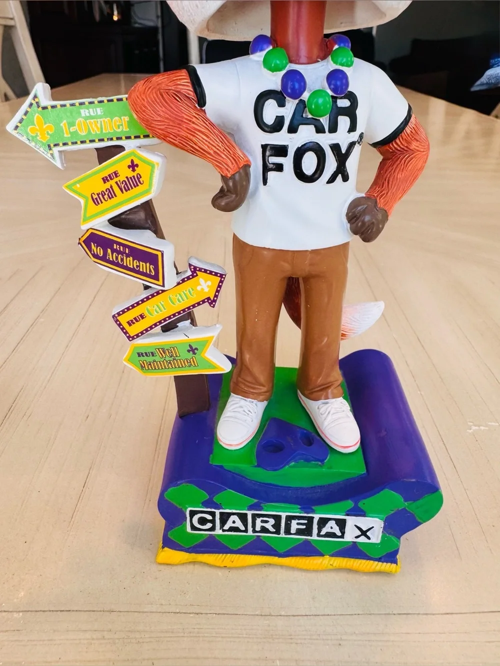 CARFAX Car Fox 2021 Mardi Gras Bobblehead New Orleans Limited Edition